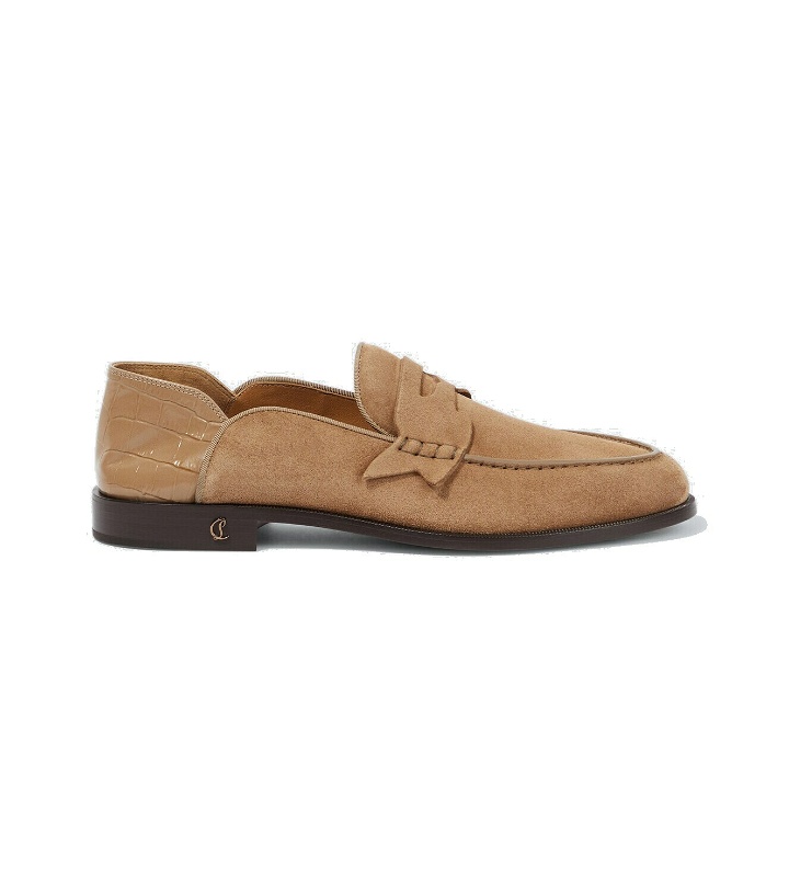 Photo: Christian Louboutin Penny No Back suede loafers