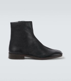 Lemaire Piped leather ankle boots