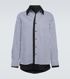 Bottega Veneta - Pinstriped cotton and linen shirt