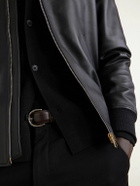 Paul Smith - Leather Bomber Jacket - Black