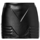 MOWALOLA Women's Faux Leather Embossed Mini Skirt in Black