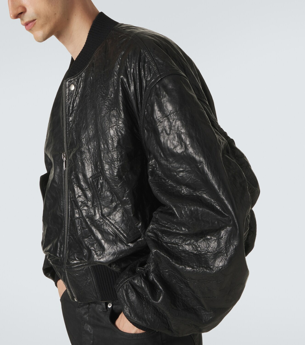 Rick Owens Secchia Flight leather bomber jacket