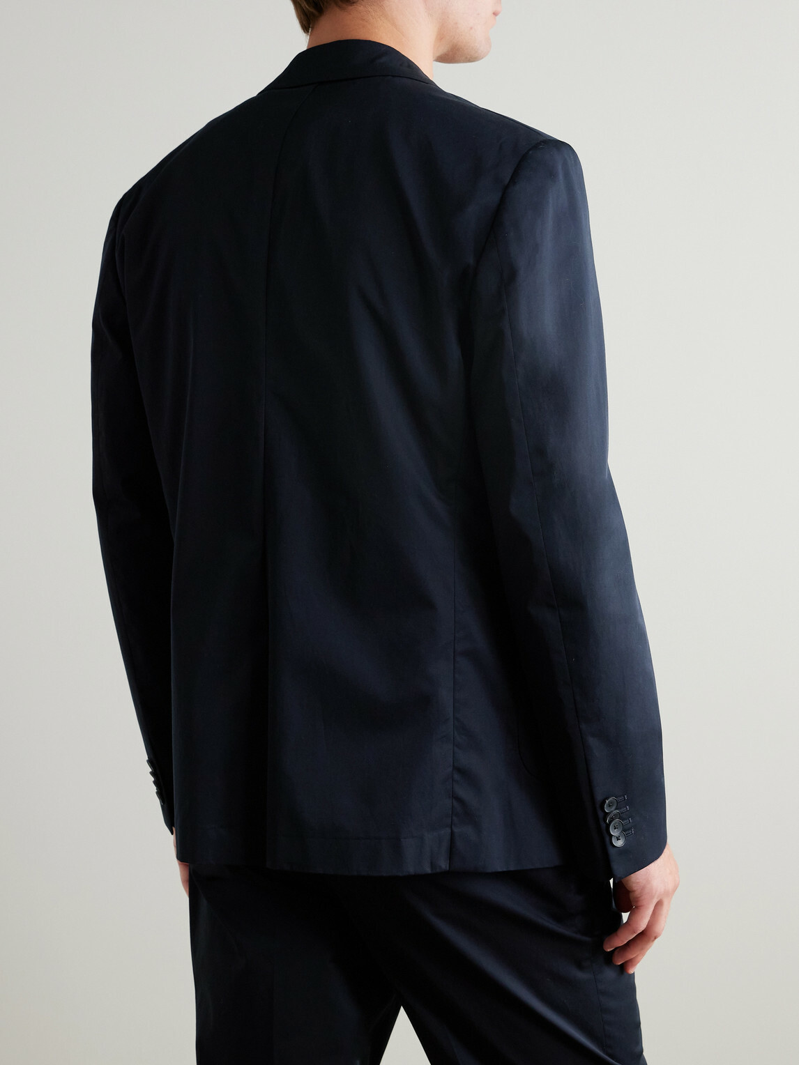 Mr P. - Organic Cotton-Poplin Suit Jacket - Blue