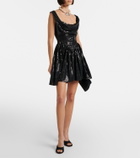 Vivienne Westwood Mini Sunday sequined draped corset dress