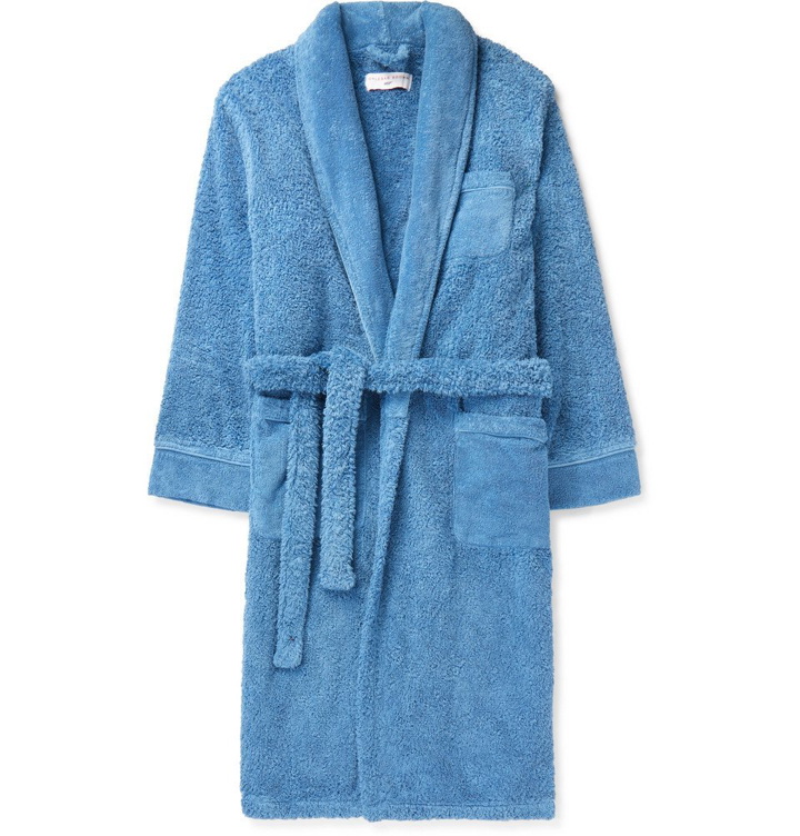 Photo: Orlebar Brown - 007 Dr No Cotton-Terry Robe - Blue