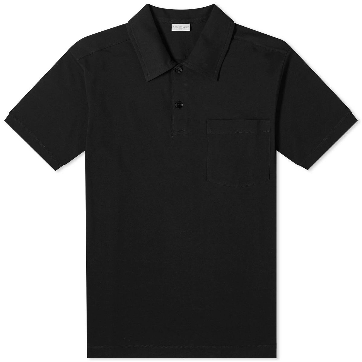 Photo: Dries Van Noten Men's Helder Polo Shirt in Black