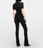 Saint Laurent High-rise flared wool leggings