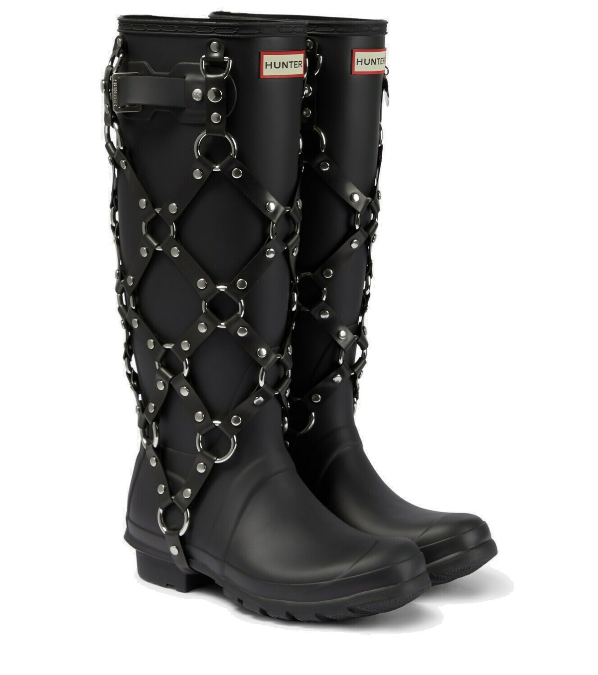 Noir Kei Ninomiya x Hunter chain-embellished rain boots Noir Kei