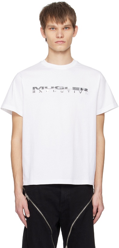 Photo: Mugler White Appliqué T-Shirt