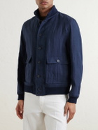 Valstar - Valstarino Linen Bomber Jacket - Blue
