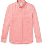 Brunello Cucinelli - Button-Down Collar Mélange Linen Shirt - Pink