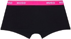 Hugo Three-Pack Black Boxer Briefs