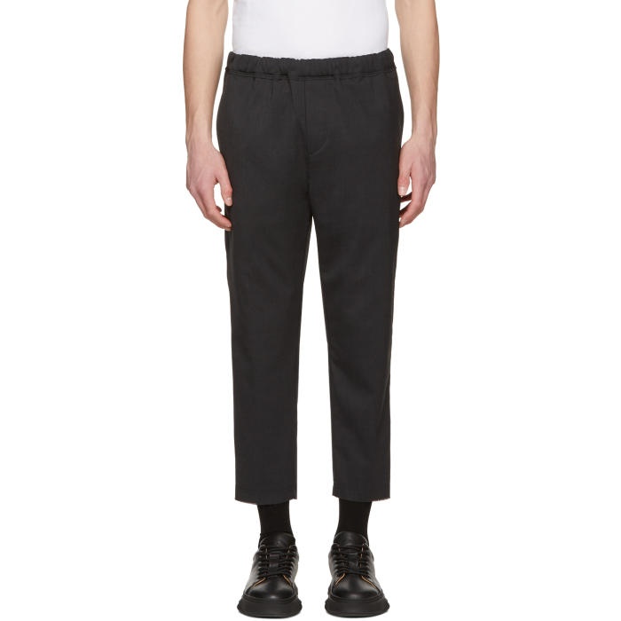 Photo: OAMC Grey Cropped Drawcord Trousers