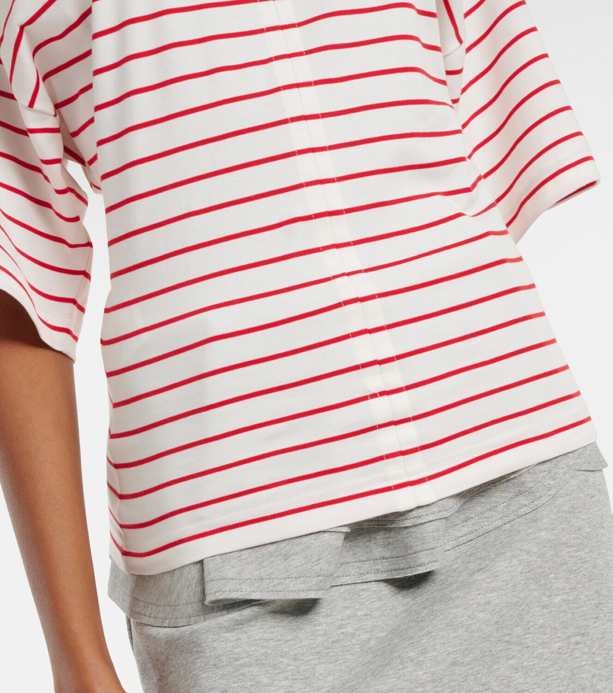 Plan C Striped cotton jersey T-shirt