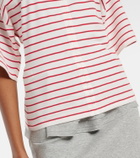 Plan C Striped cotton jersey T-shirt