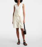 Róhe Belted virgin wool Bermuda shorts