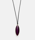 Jennifer Fisher 14kt gold-plated and leather necklace with quartz