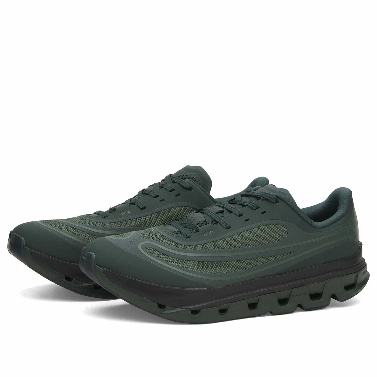 ON Men's Cloudflow 5 AD Sneakers in Obsidian/Evergreen