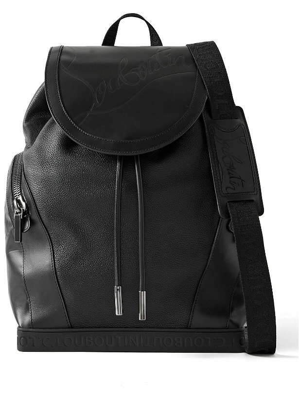 Photo: Christian Louboutin - Explorafunk Rubber-Trimmed Full-Grain Leather Backpack