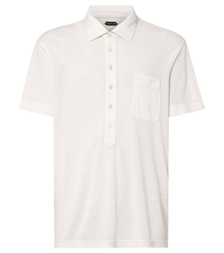 Photo: Tom Ford Silk and linen polo shirt