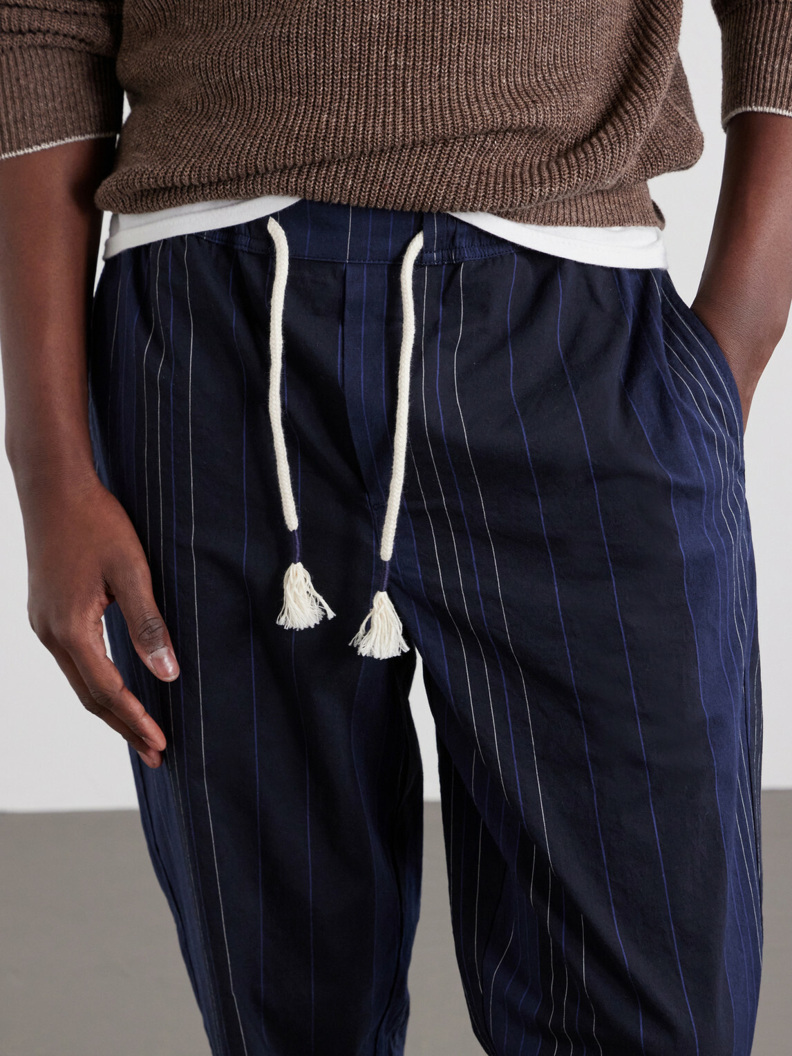 Orlebar Brown - Sonoran Velo Straight-Leg Striped Cotton Drawstring Trousers - Blue
