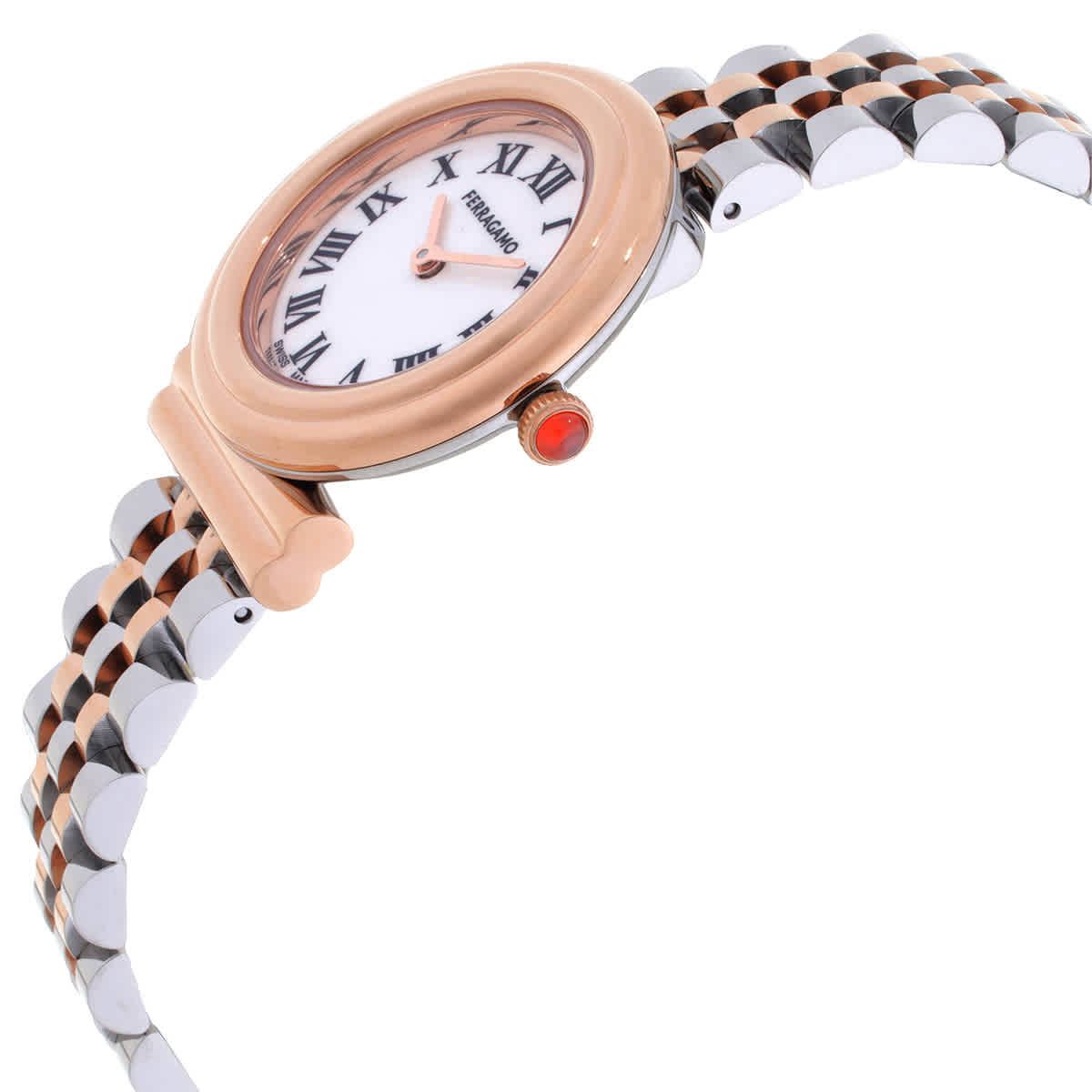 Ferragamo Gancini Quartz White Dial Ladies Watch SFMV01624