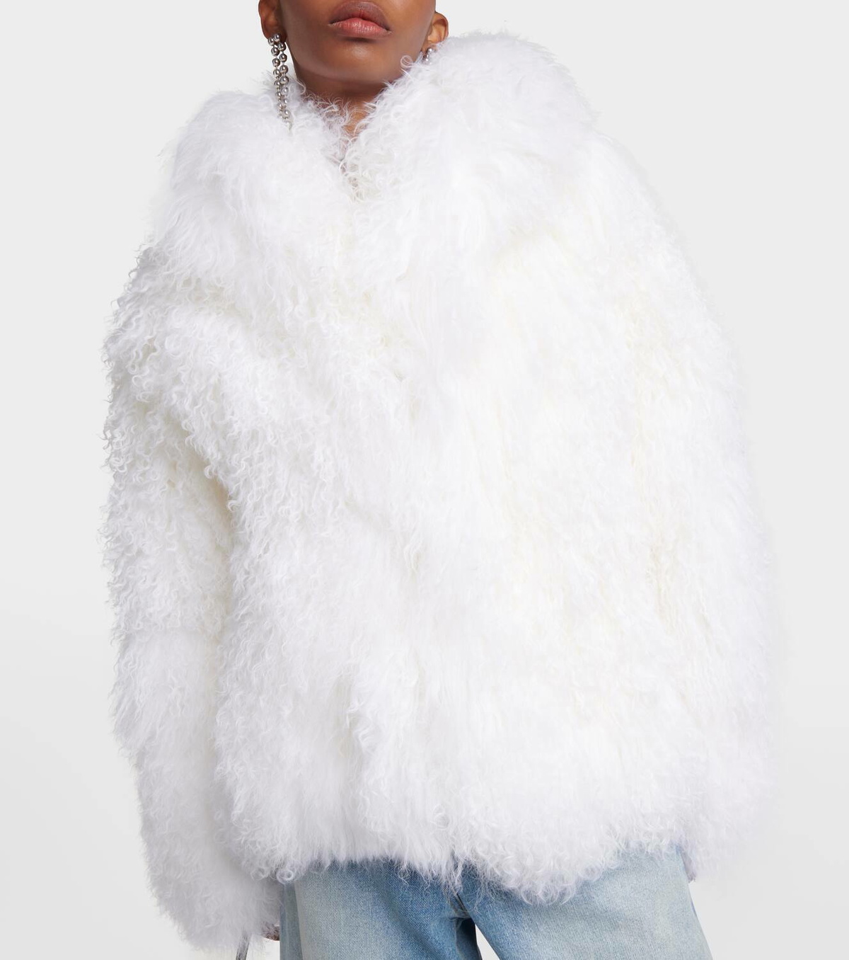 The Attico Faux fur cropped coat The Attico