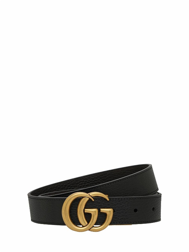 Photo: GUCCI - 3cm Gg Reversible Leather Belt