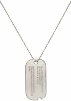 MM6 Maison Margiela Silver Dog Tag Necklace