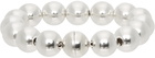 Jil Sander Silver Metal Sphere Bracelet