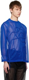 Tokyo James Blue Metallic Sweater