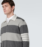 Thom Browne Striped virgin wool polo sweater