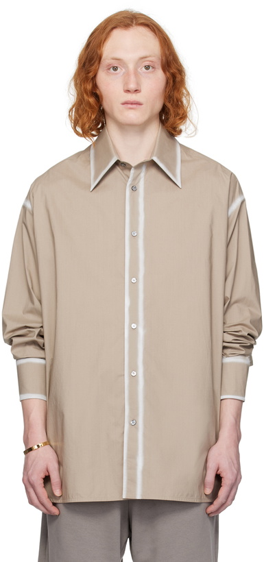 Photo: MM6 Maison Margiela Taupe Faded Shirt