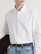 Canali - Button-Down Collar Cotton-Poplin Shirt - White