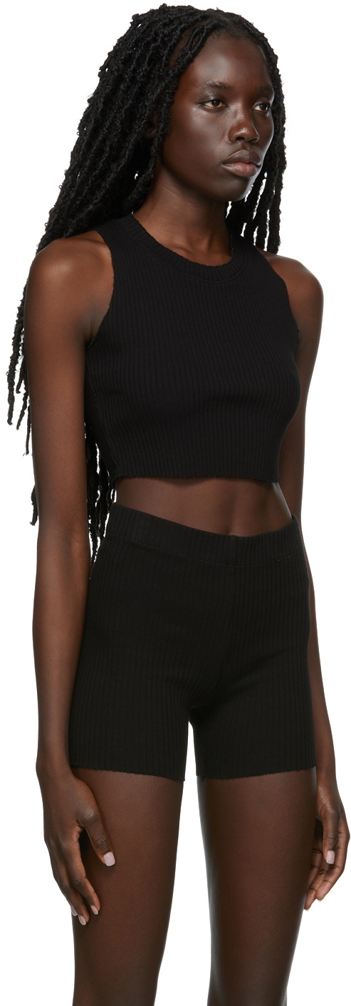 COTTON CITIZEN Black Ibiza Cropped Tank Top