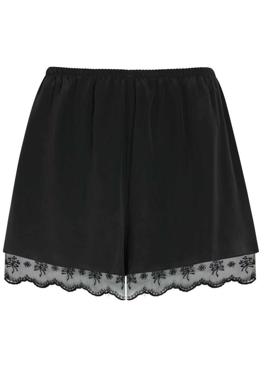 Simone Rocha Lace-trim Woven Shorts No Colour
