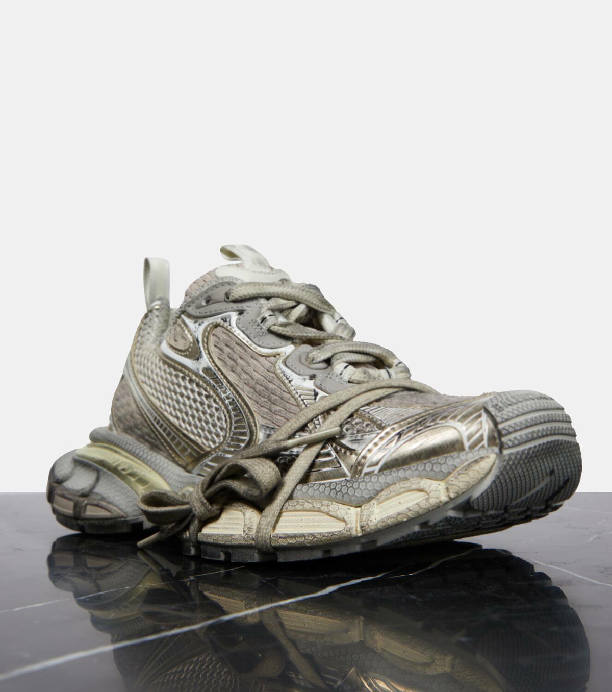 【関税&送料込み】Balenciaga 3Xl Sneaker Silver/ In Mesh A Balenciaga 3xl mesh sneakers Balenciaga