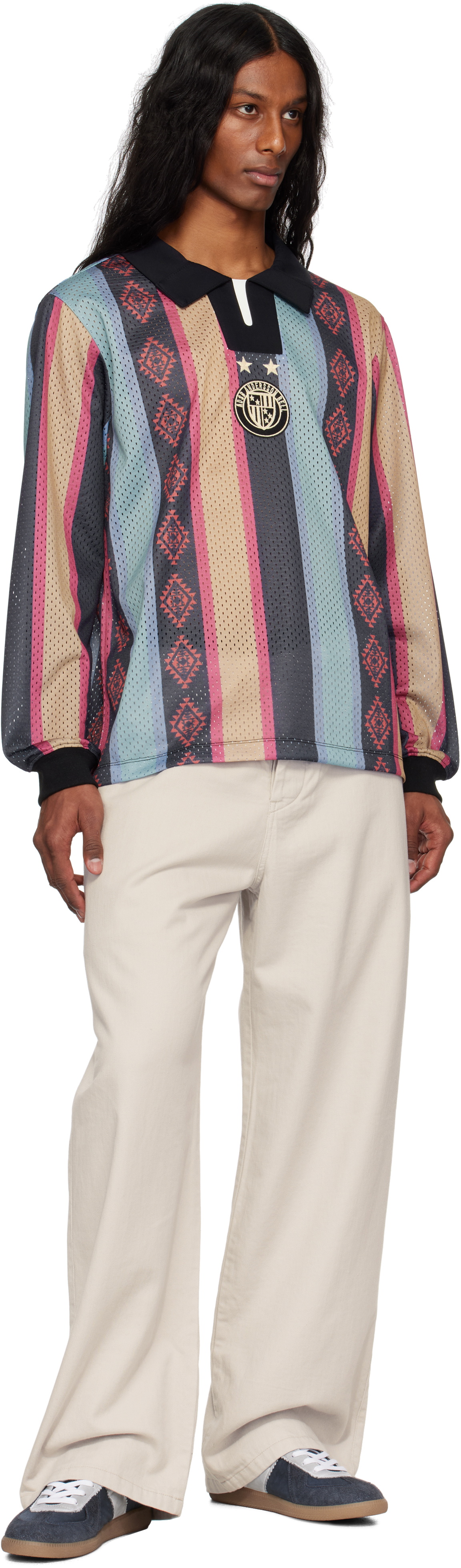 Andersson Bell Multicolor Navajo Stripe L/S Polo