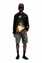 Diesel Long-sleeve T-shirt with graphic print - T-Shirts - Unisex - Black
