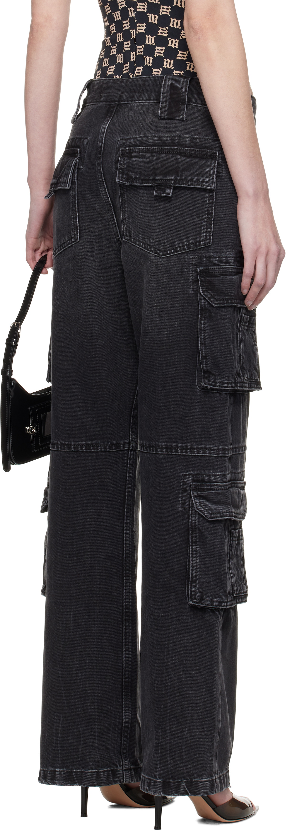 MISBHV Black Harness Strap Jeans