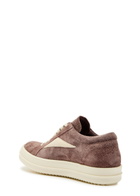 Rick Owens Vintage Panelled Brushed Suede Sneakers Taupe