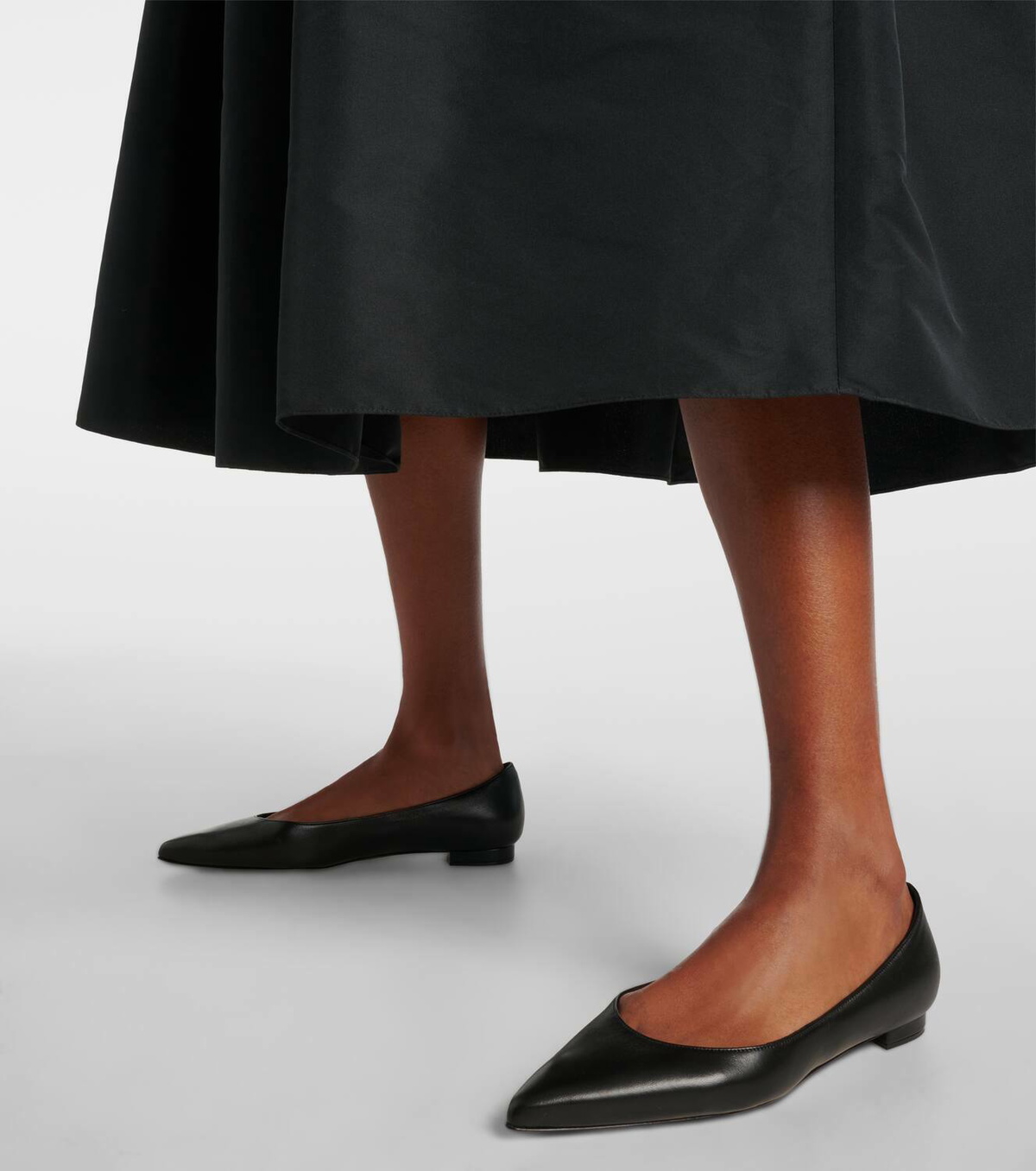 上品★MANOLO BLAHNIK Kietta leather ballet flats Chiaran leather ballet flats in black - Manolo Blahnik