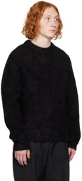 AMOMENTO Black Brushed Sweater
