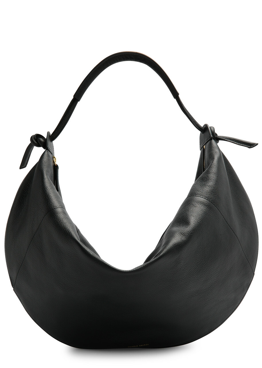 Mansur Gavriel Fortuna Grained-leather Shoulder bag - Black Mansur Gavriel Fortuna Grained-leather Shoulder bag - Black