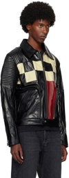 Andersson Bell Black Patchwork Leather Biker Jacket