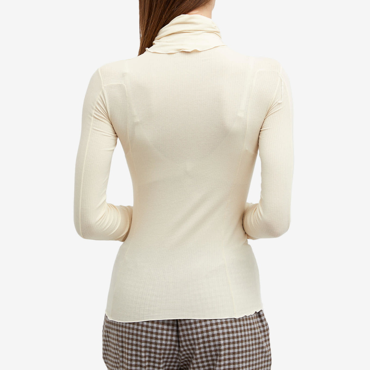 Baserange Women's Omato Turtleneck Top in Off White Baserange