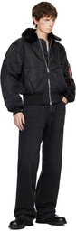 MASTERMIND WORLD Black Alpha Industries Edition B-15 Flight Reversible Bomber Jacket