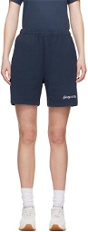Sporty & Rich Navy Syracuse Shorts