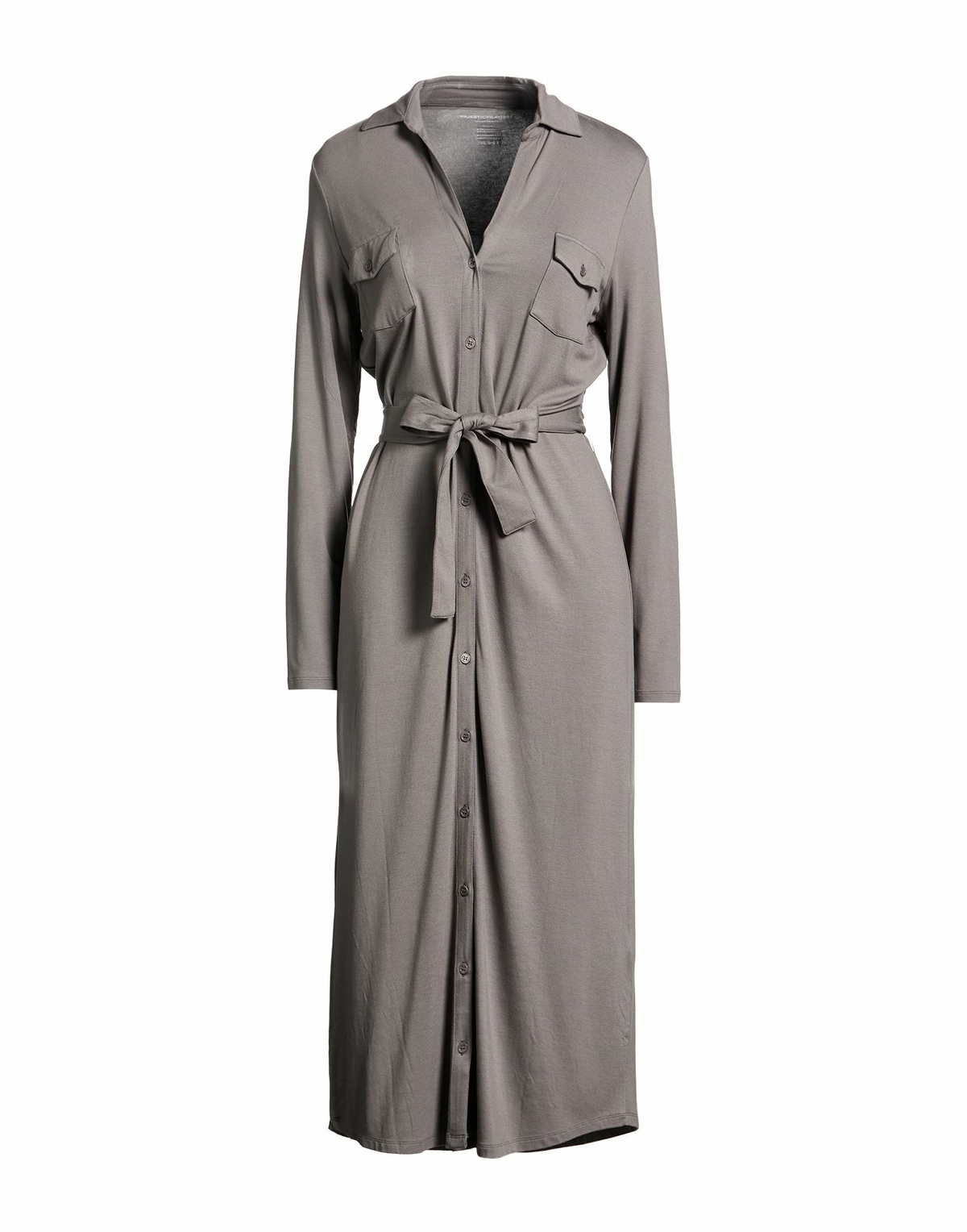 Majestic Filatures Womens Midi dress in Grey