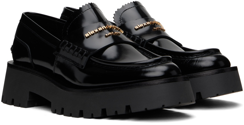 Alexander Wang ☆ブラック Carter Mid-Heel Lug ローファー Alexander Wang Black Carter Mid-Heel Lug Loafers Alexander Wang
